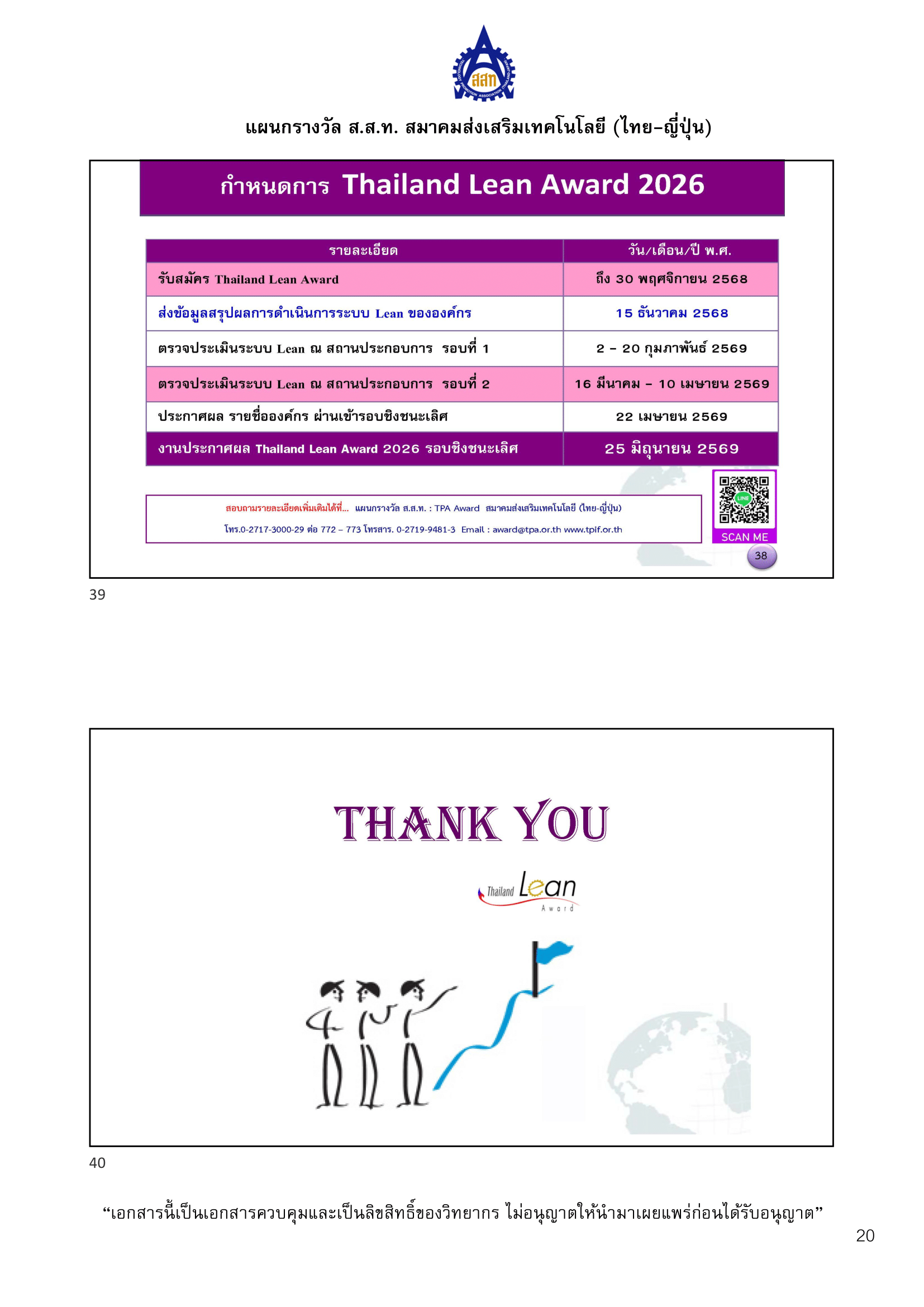 หลักเกณฑ์การพิจารณา Lean